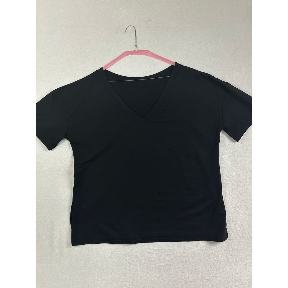 Ekouaer Top Women's 2XL V Neck Side Slits Soft Stretchy Plus Size